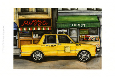 New York City Taxi, 5A72 by Jennifer Goldberger Pricing Limited Edition Print image