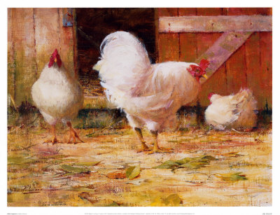 White Leghorns by Robert A. Johnson Pricing Limited Edition Print image