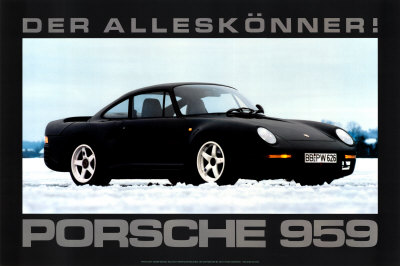 Porsche 959 In Snow by Piet Zwart Pricing Limited Edition Print image