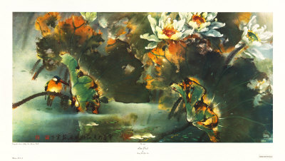 Lotus Pond by Henry Wo Yue-Kee Pricing Limited Edition Print image