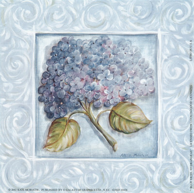 Blue Swirl Hydrangeas by Kate Mcrostie Pricing Limited Edition Print image