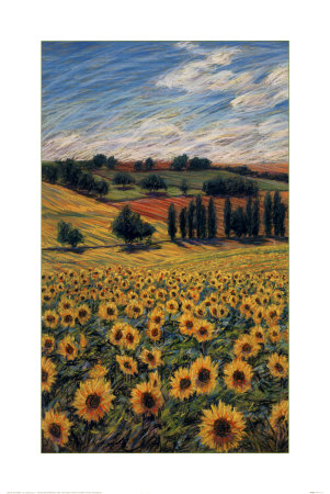 Fields Of Sunflowers I by Ruane Manning Pricing Limited Edition Print image