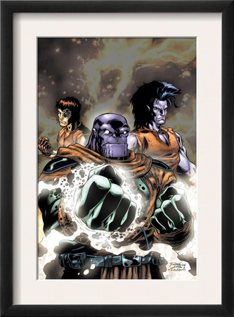 Thanos #12 Cover: Thanos And Gladiator Swimming by Ron Lim Pricing Limited Edition Print image