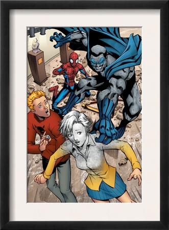 Marvel Adventures Spider-Man #29 Group: Spider-Man, Grey Gargoyle, Flash Thompson And Liz Allen by Pop Mhan Pricing Limited Edition Print image