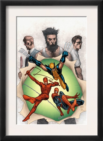Powerless #6 Cover: Wolverine, Daredevil, Matt Murdock, Spider-Man, Peter Parker, Logan by Steve Mcniven Pricing Limited Edition Print image