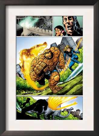Marvel Adventures Fantastic Four #5 Group: Invisible Woman, Thing And Human Torch by Manuel Garcia Pricing Limited Edition Print image