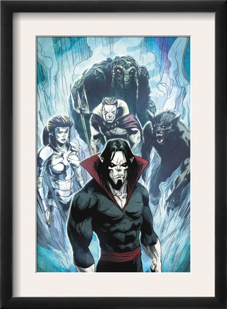 Marvel Zombies 3 #4 Group: Morbius, Man-Thing, Werewolf By Night, Hellstrom And Daimon by Kev Walker Pricing Limited Edition Print image