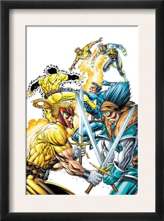X-Force Volume 2 #3 Cover: Shatterstar, Sunspot, Cable And X-Force by Rob Liefeld Pricing Limited Edition Print image