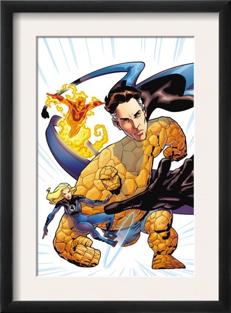 Marvel Adventures Fantastic Four #30 Cover: Mr. Fantastic, Invisible Woman, Thing And Human Torch by Leonard Kirk Pricing Limited Edition Print image