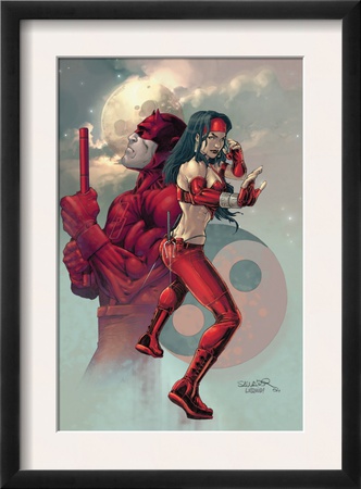 Ultimate Elektra #3 Cover: Daredevil And Elektra by Salvador Larroca Pricing Limited Edition Print image