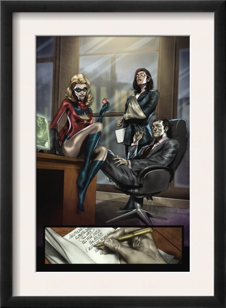 Dark Reign: The List - Hulk #1 Group: Ms. Marvel, Osborn, Norman, Hand And Victoria by Ben Oliver Pricing Limited Edition Print image