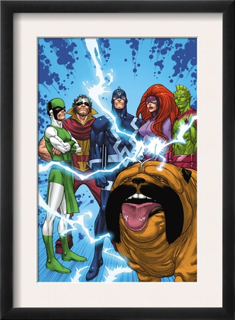 Uncanny X-Men: First Class #1 Group: Black Bolt, Medusa, Lockjaw, Karnak, Gorgon And Triton by Roger Cruz Pricing Limited Edition Print image