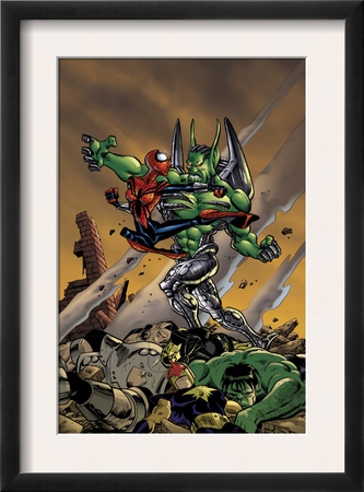 Spider-Girl #86 Cover: Spider-Girl, Apox, J2, Hulk And Nova Fighting by Ronald Frenz Pricing Limited Edition Print image