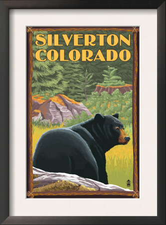 Silverton, Colorado - Bear In Forest, C.2009 by Lantern Press Pricing Limited Edition Print image