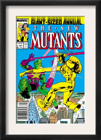 New Mutants Annual #3 Cover: Impossible Man And Warlock by Alan Davis Pricing Limited Edition Print image