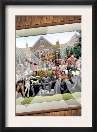 New X-Men #126 Cover: Professor X, Cyclops, Grey, Jean, Wolverine And Beast by Frank Quitely Pricing Limited Edition Print image
