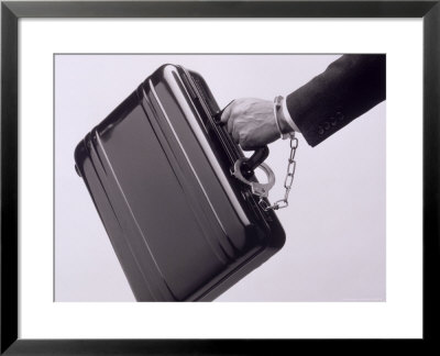 Briefcase With Hand Cuffed To It by Howard Sokol Pricing Limited Edition Print image