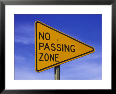 Sign For No Passing Zone by Chris Rogers Pricing Limited Edition Print image