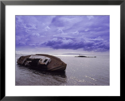 Sailboat Wreck, Person On Rock by William Swartz Pricing Limited Edition Print image