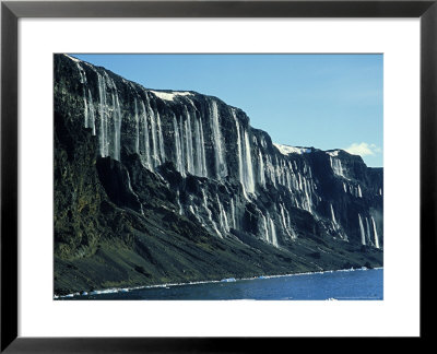 Waterfalls Cascading Down Cliffs, Vega Isle, East Side Antarctic Peninsula by Rick Price Pricing Limited Edition Print image
