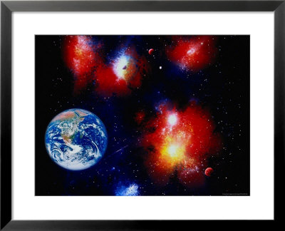 Illustration Of Space And Earth by Ron Russell Pricing Limited Edition Print image