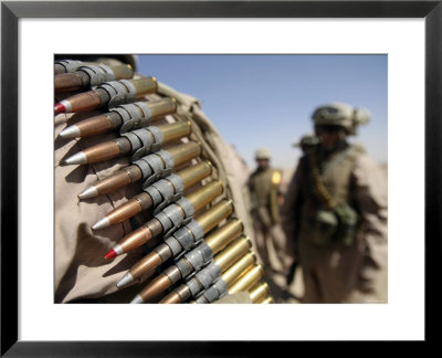 Belts Of 50-Caliber Ammunition Hung From The Shoulders Of Marines by Stocktrek Images Pricing Limited Edition Print image