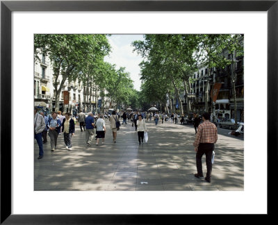 Tourists On Promenade, Rambla De Canaletes, Barcelona, Catalonia, Spain by Jeremy Bright Pricing Limited Edition Print image