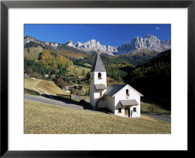 St. Zyprian Church, Rosengarten, Dolomites, Trentino- Alto Adige, Italy by Gavin Hellier Pricing Limited Edition Print image