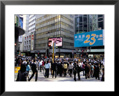 Busy Street, Central, Hong Kong Island, Hong Kong, China by Amanda Hall Pricing Limited Edition Print image