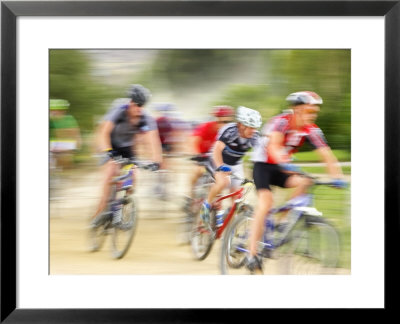 Mountain Bike Race, Bannockburn, Near Cromwell, Central Otago, South Island, New Zealand by David Wall Pricing Limited Edition Print image