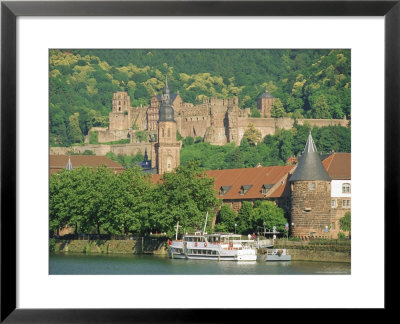 Heidelberg Castle And The Neckar River, Heidelberg, Baden-Wurttemberg, Germany, Europe by Gavin Hellier Pricing Limited Edition Print image