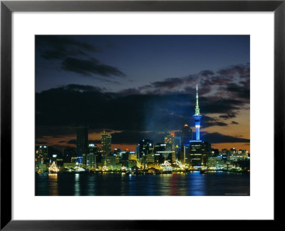 City Skyline At Night, Auckland, North Island, New Zealand, Pacific by Neale Clarke Pricing Limited Edition Print image