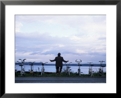 Exercising Beside The Water, Vashon Island, Washington State by Aaron Mccoy Pricing Limited Edition Print image