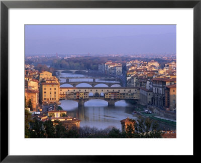 Ponte Vecchio And Arno River, Florence, Tuscany, Italy by Steve Vidler Pricing Limited Edition Print image