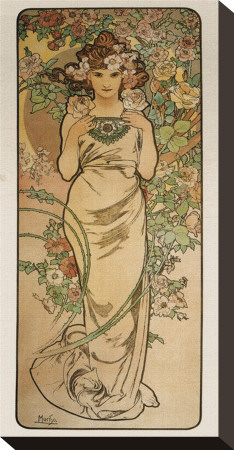 The Flowers: La Rose by Alphonse Mucha Pricing Limited Edition Print image