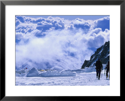 Climber Leaving 14,000 Foot Camp On The West Butress, Alaska by Bill Hatcher Pricing Limited Edition Print image