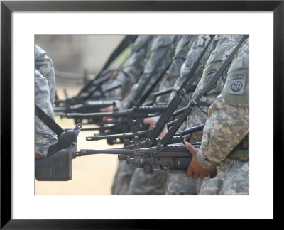 Army Rangers Marching In Formation With Weapons by Skip Brown Pricing Limited Edition Print image
