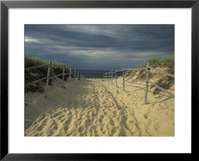 Fence-Lined Path To The Beach At Cape Cod National Seashore by Michael Melford Pricing Limited Edition Print image