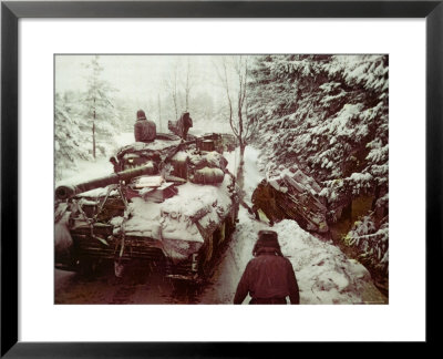 American Sherman M4 Tank At The Battle Of The Bulge, The Last Major German Offensive Of Wwii by George Silk Pricing Limited Edition Print image