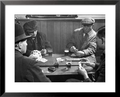 Men Playing A Crib Game, A Card Game, In An English Pub by Hans Wild Pricing Limited Edition Print image