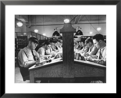 Postal Employees Checking Incorrectly Addressed Mail by Myron Davis Pricing Limited Edition Print image