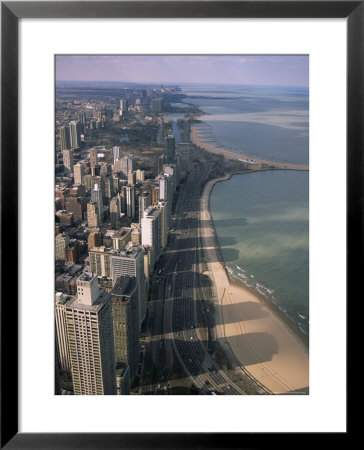View North Along Shore Of Lake Michigan From John Hancock Center, Chicago, Illinois, Usa by Jenny Pate Pricing Limited Edition Print image
