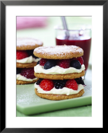 Small Sponge Cake With Berry And Cream Filling by Frank Wieder Pricing Limited Edition Print image