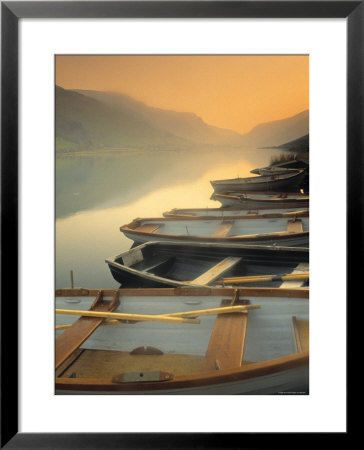 Boats On Lake, Wales by Peter Adams Pricing Limited Edition Print image