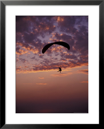 Paragliders At Sunset, Step Toe State Park, Washington, Usa by Darrell Gulin Pricing Limited Edition Print image