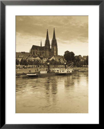 St. Peter Cathedral And Town, Dom, Regensburg, Bavaria, Germany by Walter Bibikow Pricing Limited Edition Print image