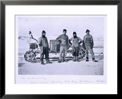 Motor Party - Left To Right: Lashly, Day, Evans And Hooper' From Scott's Last Expedition by Herbert Ponting Pricing Limited Edition Print image