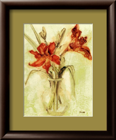 Vase Of Day Lilies I by Cheri Blum Pricing Limited Edition Print image