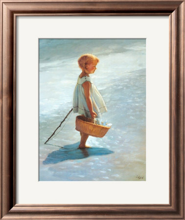 Young Girl On A Beach by I. Davidi Pricing Limited Edition Print image