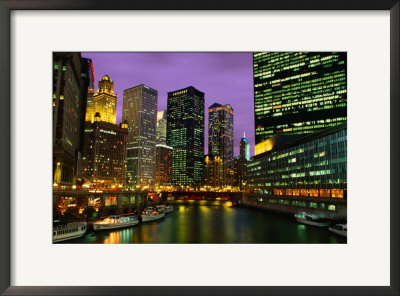 The City And River From The Michigan Bridge.,Chicago, Illinois, U.S.A. by Richard Cummins Pricing Limited Edition Print image